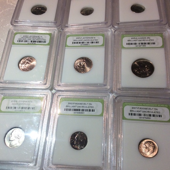 Huge Collection 30 INB Professionally Graded & Slabbed Old 1973 to 2000’s Coins - Picture 4 of 16